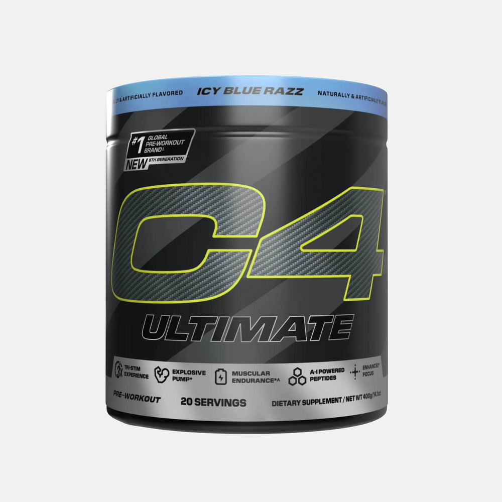Cellucor C4 Ultimate Pre Workout Powder  20 Servings Icy Blue Razz