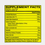Cellucor INT C4 original Preworkout 60 Servings Pineapple Supplement Facts