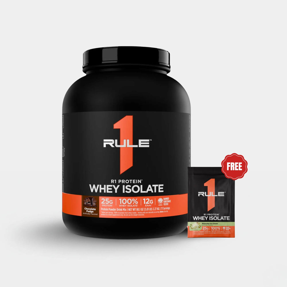 R1 Protein 5lb - Chocolate Fudge Isolate Pistachio sample