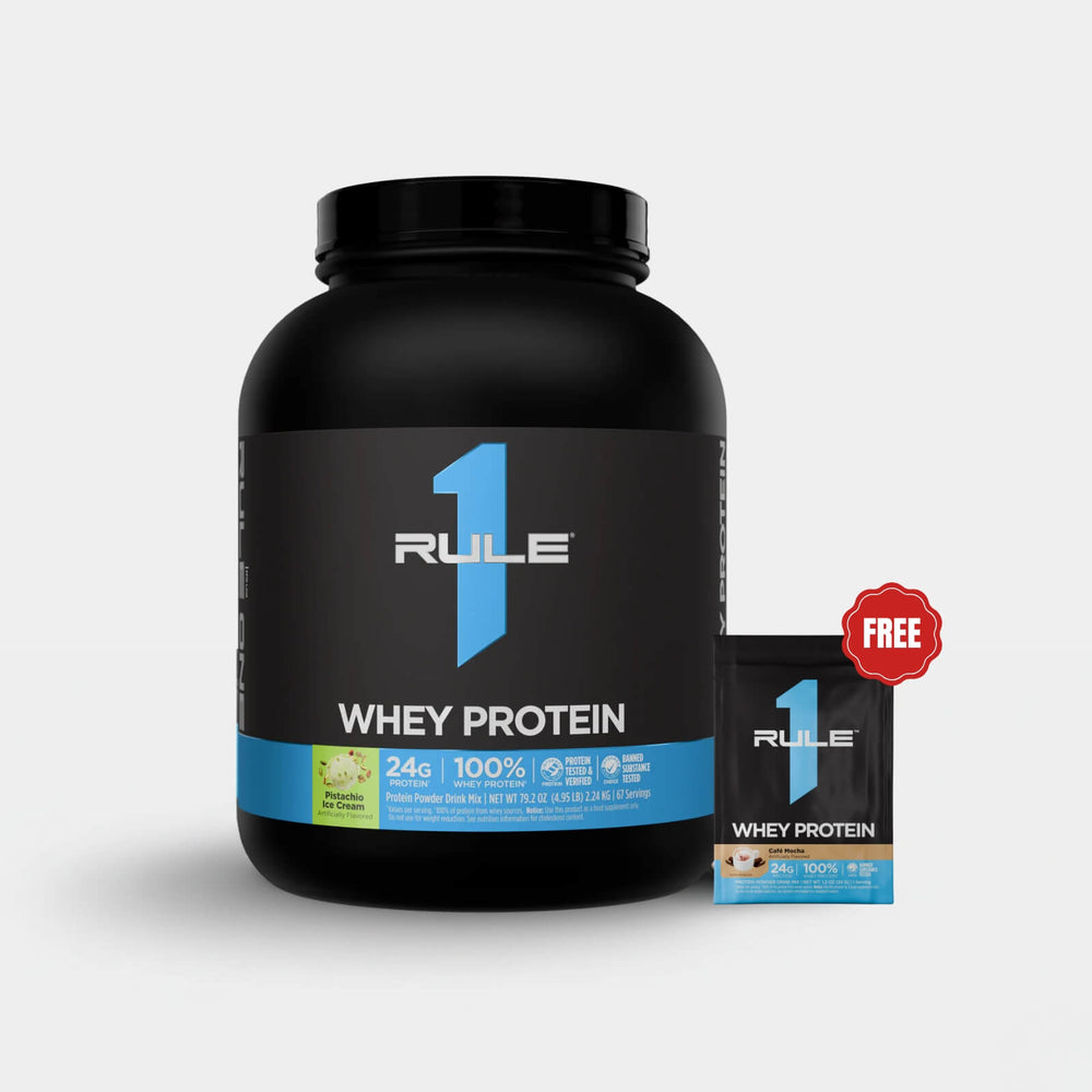 R1 Whey Blend - 5lb - Pistachio Ice Cream 1 Cafe Mocha Sample