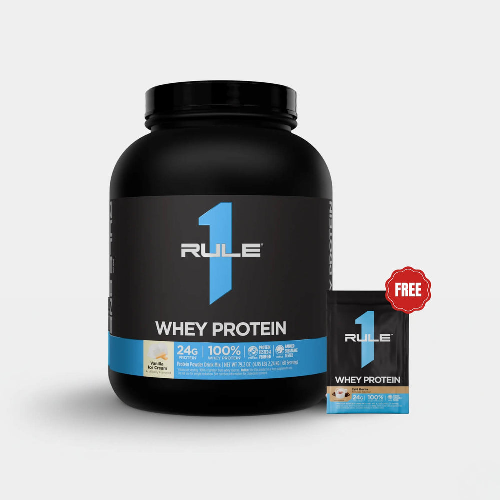 R1 Whey Blend - 5lb - Vanilla Ice Cream 1 Cafe Mocha Sample
