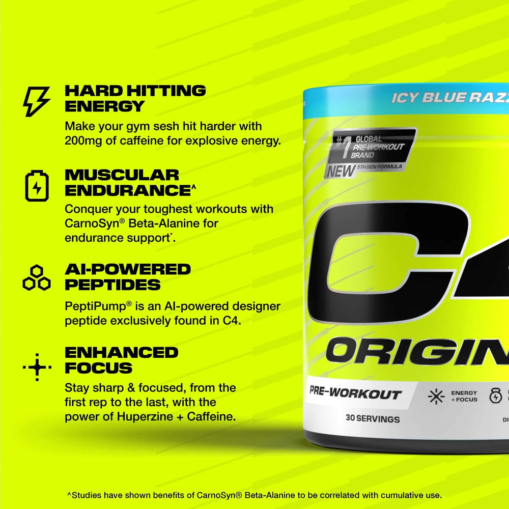 Cellucor C4 Original Explosive Pre Workout 30 Servings Gallery 1