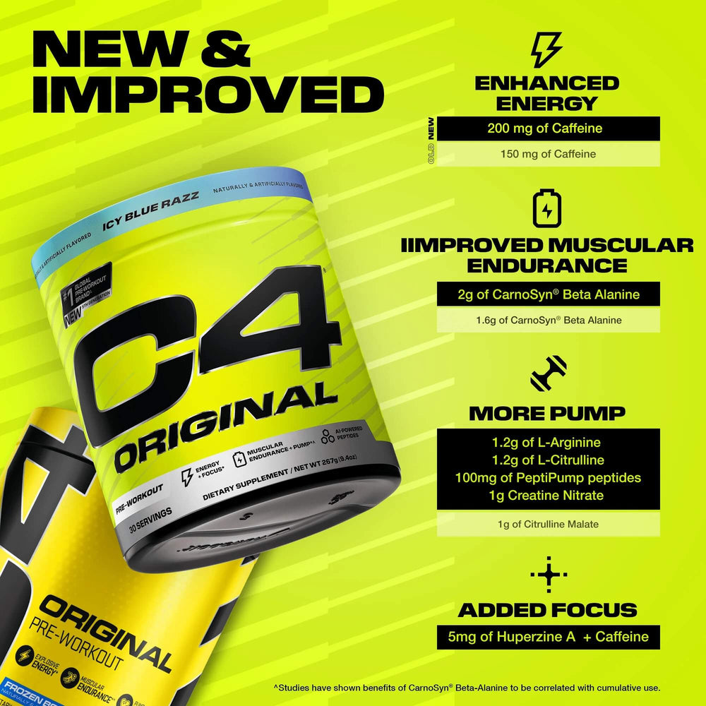 Cellucor C4 Original Explosive Pre Workout 30 Servings Gallery 2
