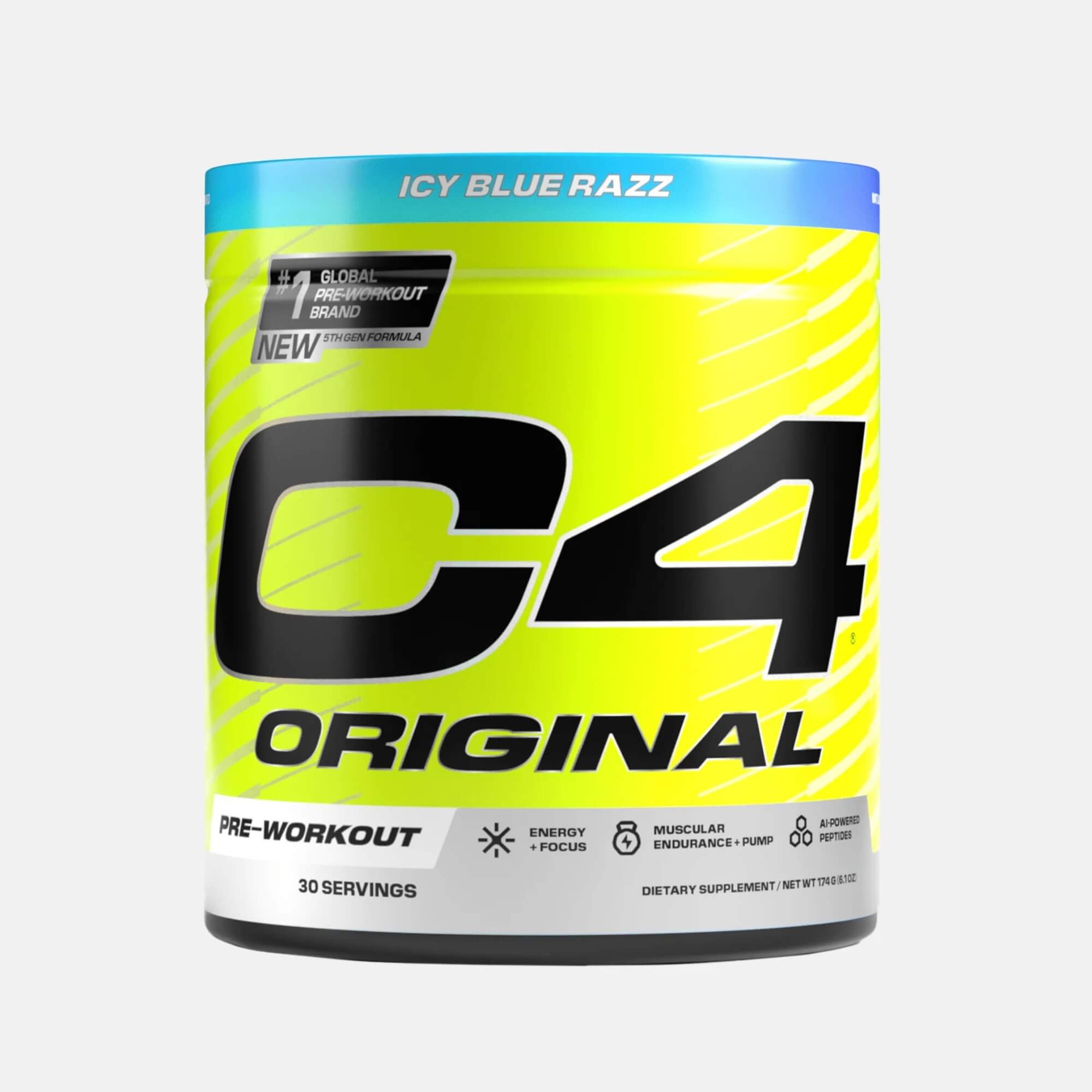 Cellucor C4 Original Explosive Pre Workout 30 Servings Icy Blue Razz