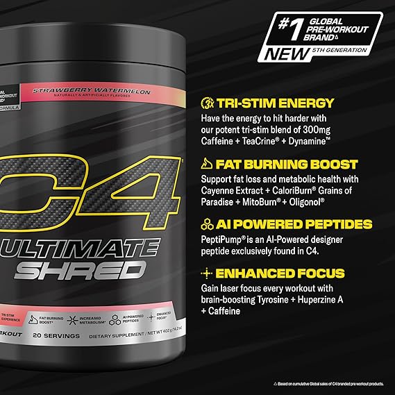 Cellucor C4 Ultimate shred | 20 Servings | Strawberry Watermelon Gallery 1
