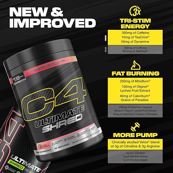 Cellucor C4 Ultimate shred | 20 Servings | Strawberry Watermelon Gallery 2