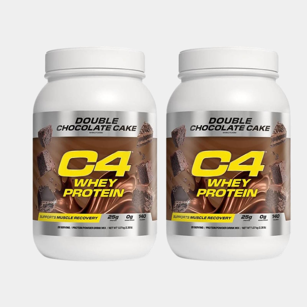 Cellucor C4 Whey Protein 28 Servings 2lb Double Chocolate pack of 2