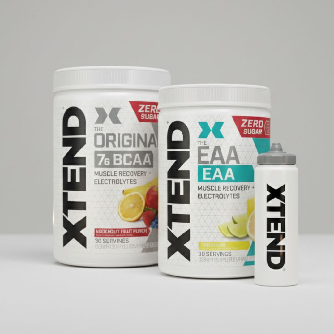The Hydration Combo (Xtend® EAA Essential Amino Acids Powder + Xtend® Original BCAA Powder) + (1 Free Xtend Sipper)