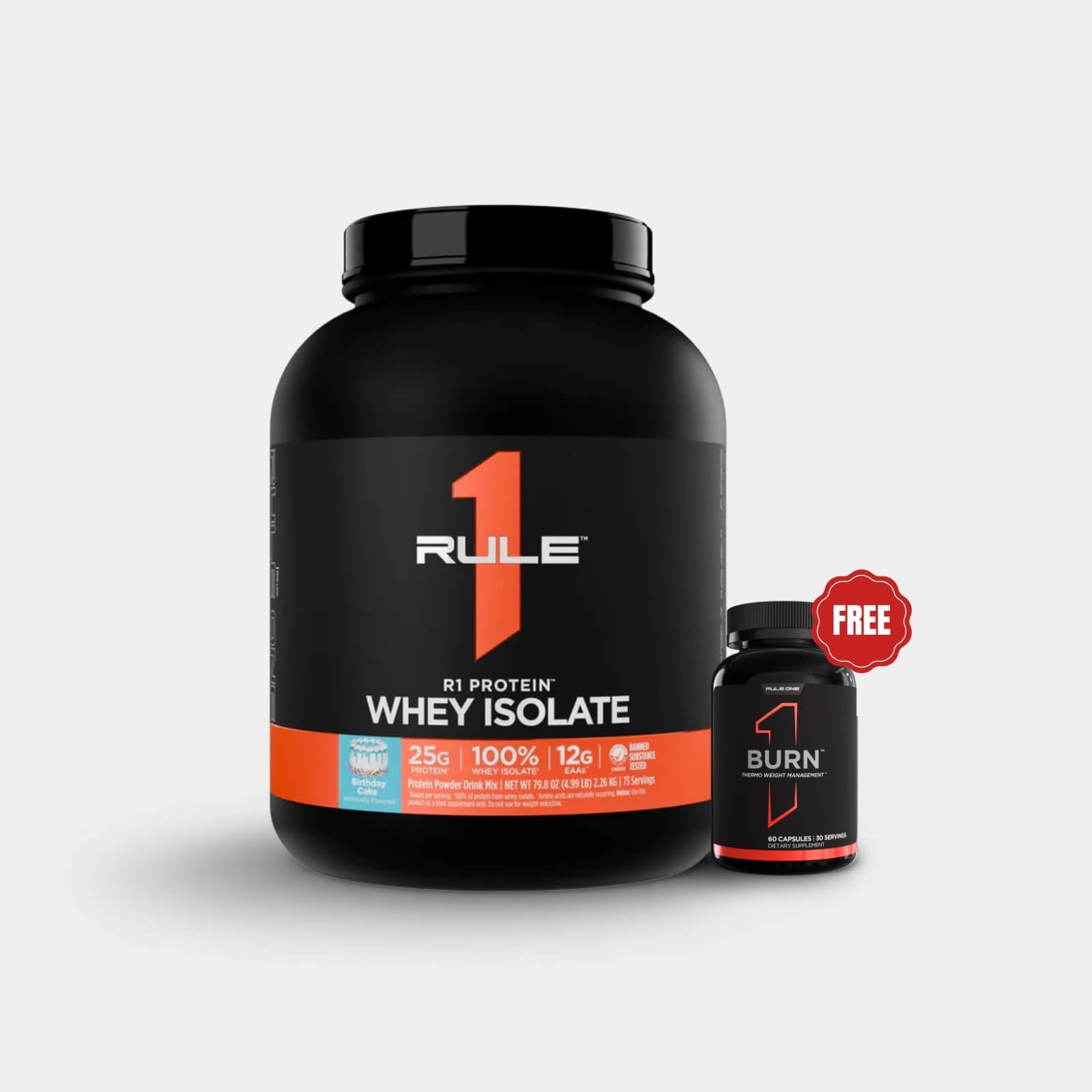 Rule One Proteins R1 Protein Whey Isolate | 5 lb | 73 Servings | Birthday Cake