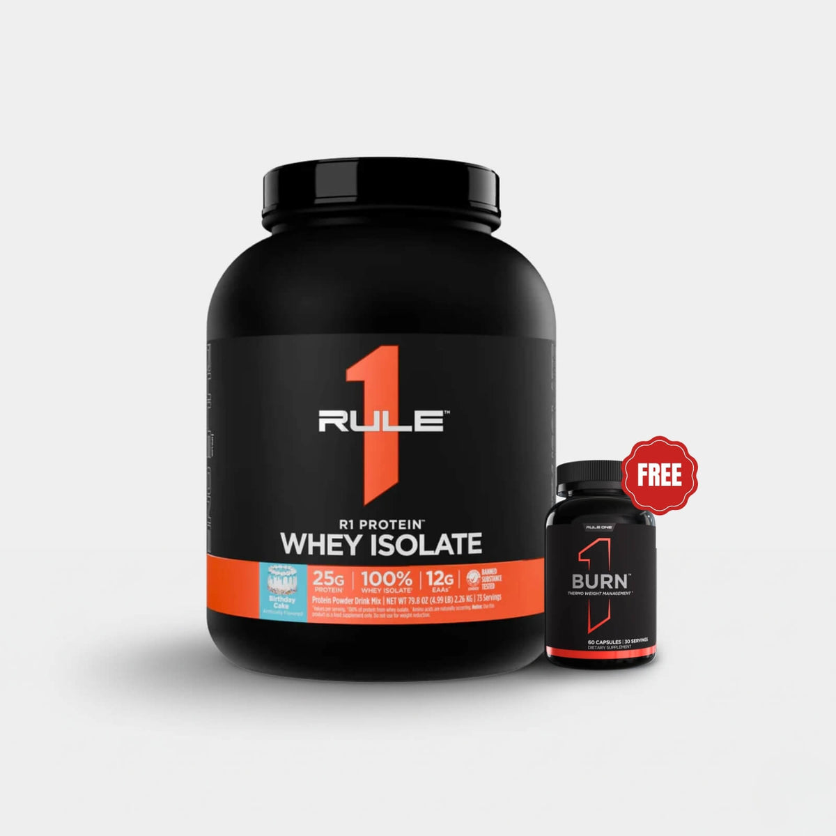 Rule One Proteins R1 Protein Whey Isolate | 5 lb | 73 Servings | Birthday Cake