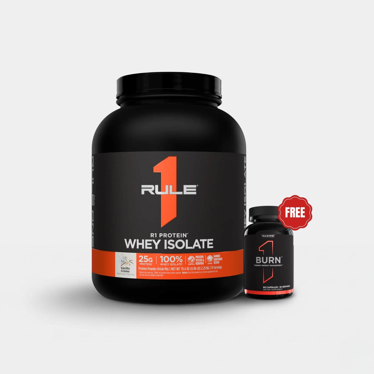 Rule One Proteins R1 Protein Whey Isolate | 5 lb | 73 Servings | Vanilla Creme