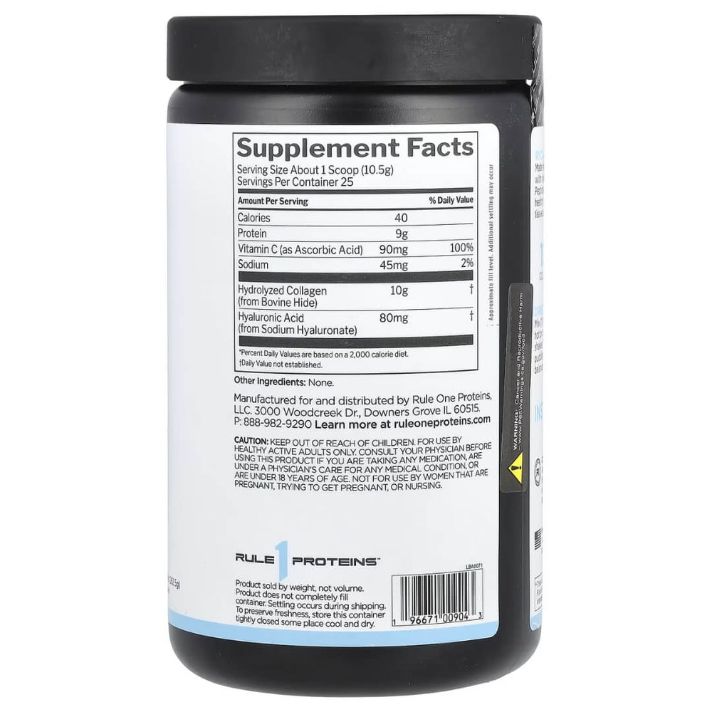 R1 Collagen Peptides - Chocolate Fudge - Supplement facts