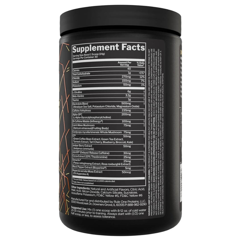 R1 PreLift - Orange Pineapple - Supplement Facts
