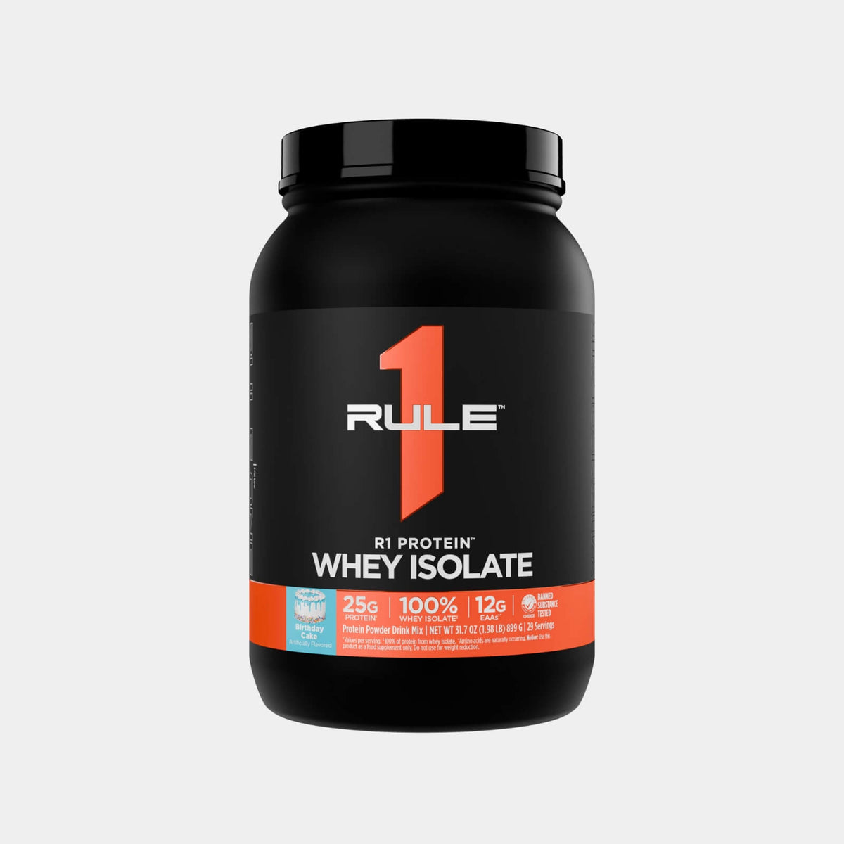 Rule One Proteins R1 Protein Whey Isolate | 2 lb | Birthday Cake (Free Sample)