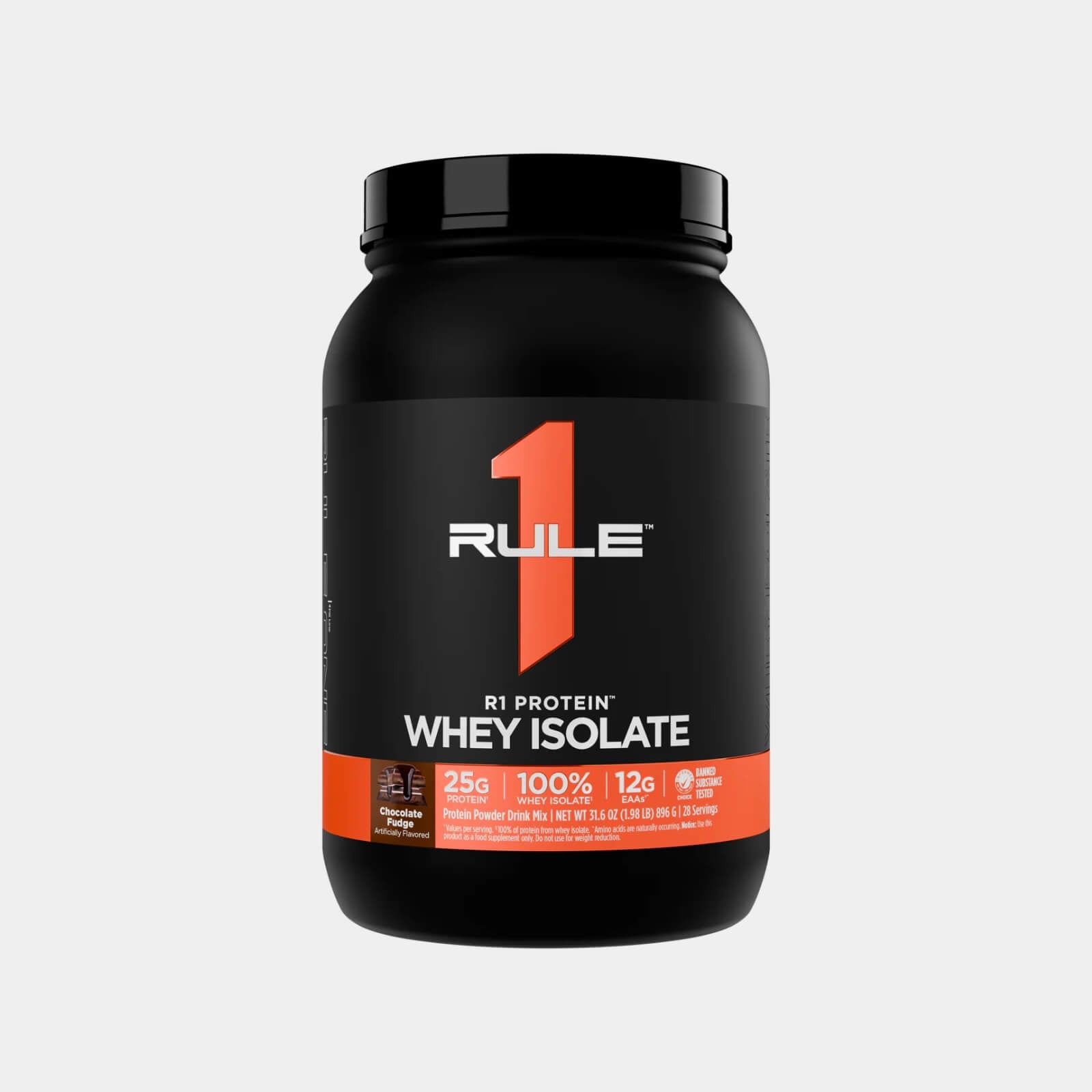 Rule One Proteins R1 Protein Whey Isolate | 2 lb | Chocolate Fudge (Free Sample)