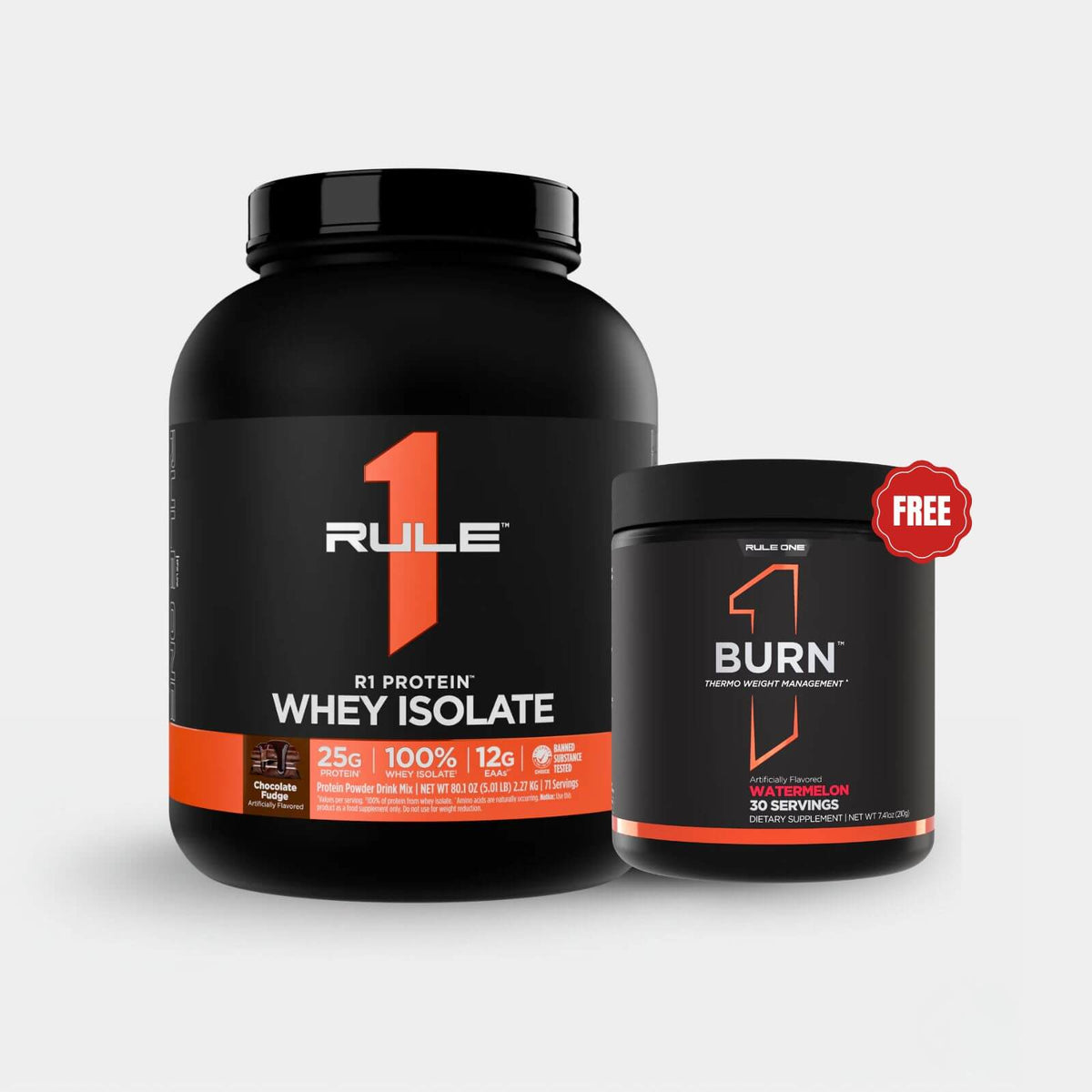 Rule One Proteins R1 Protein Whey Isolate | 5 lb | 73 Servings | Chocolate Fudge