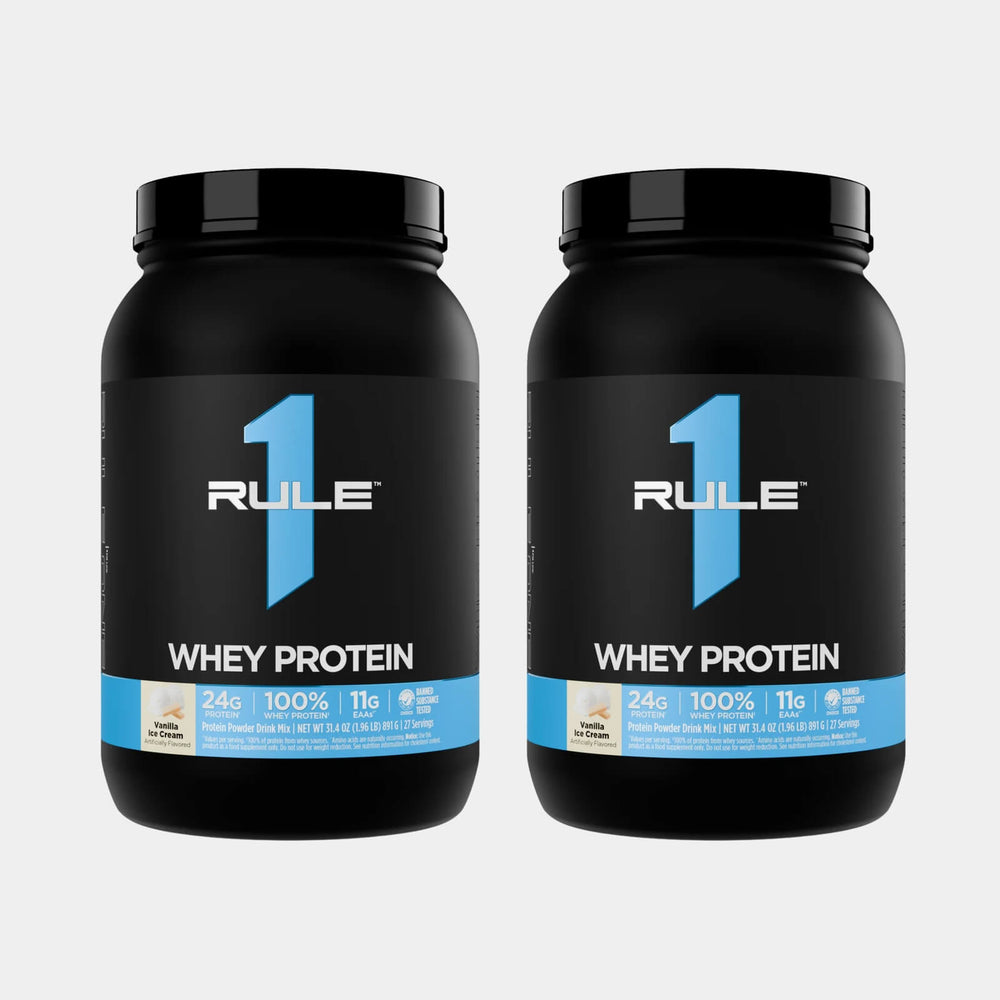 Rule One Proteins R1 Whey Protein | 2 lb | 27 Servings | Vanilla Ice Cream Pack of 2
