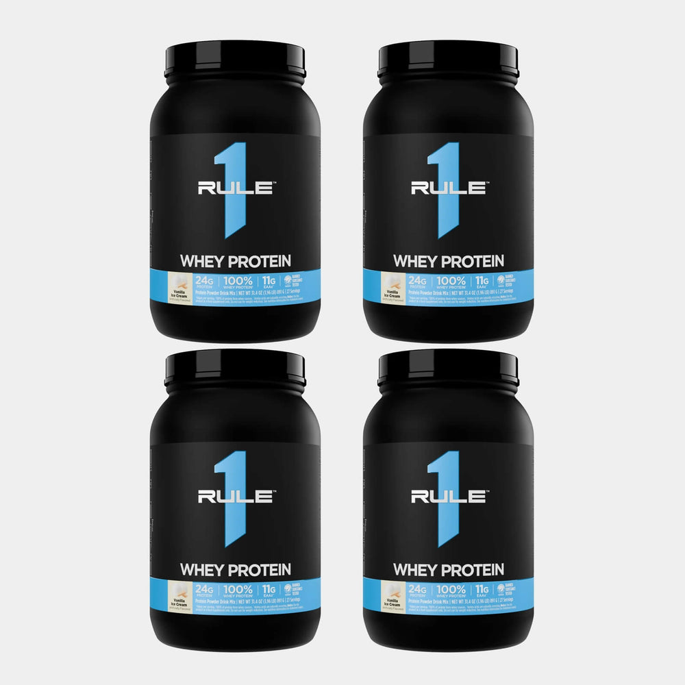 Rule One Proteins R1 Whey Protein | 2 lb | 27 Servings | Vanilla Ice Cream Pack of 4