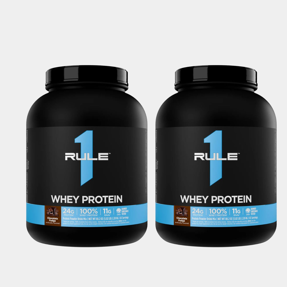 R1 Whey Protein - 5LB - Chocolate Fudge pack of 2