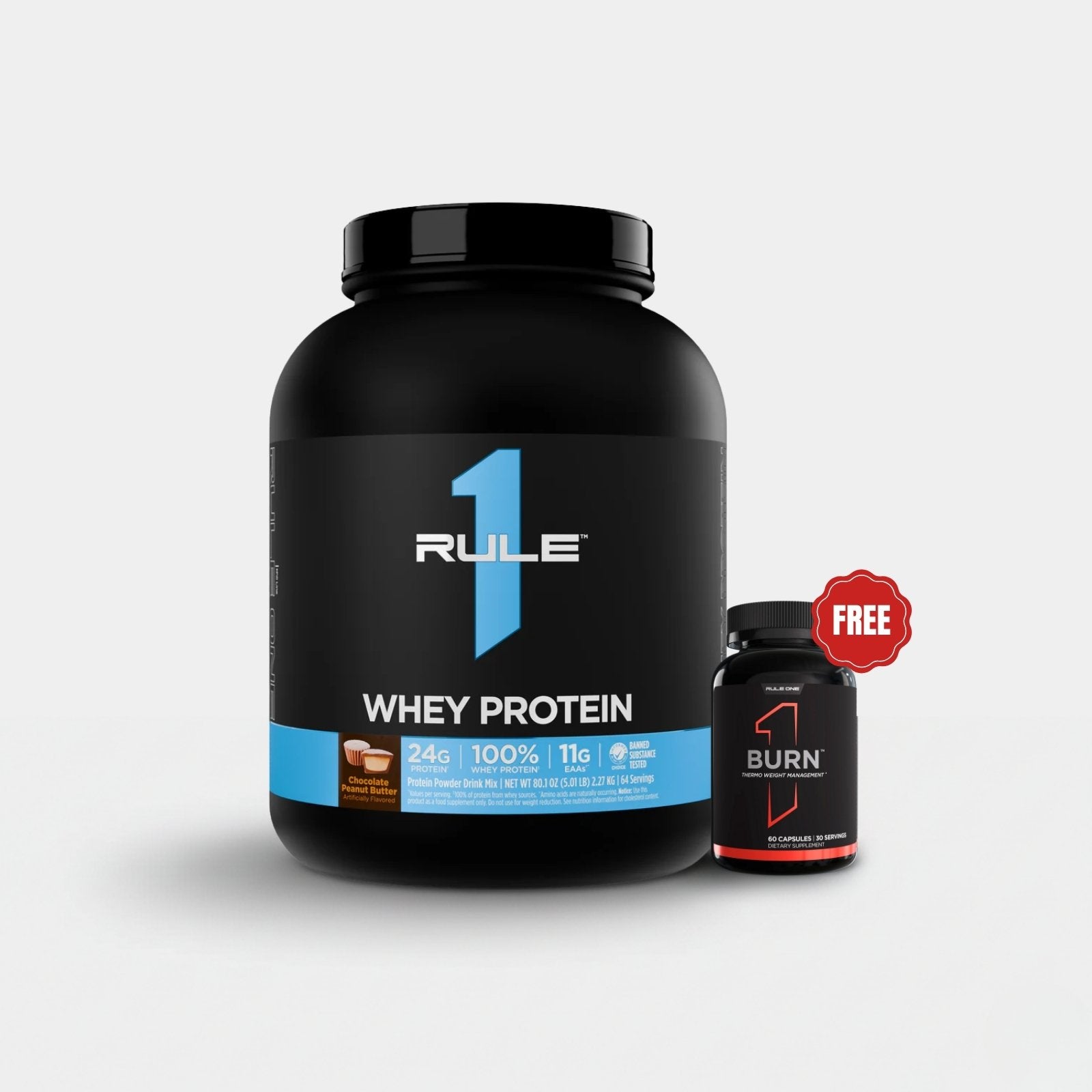 Rule One Proteins R1 Whey Protein | 5 lb | 64 Servings | Chocolate Peanut Butter