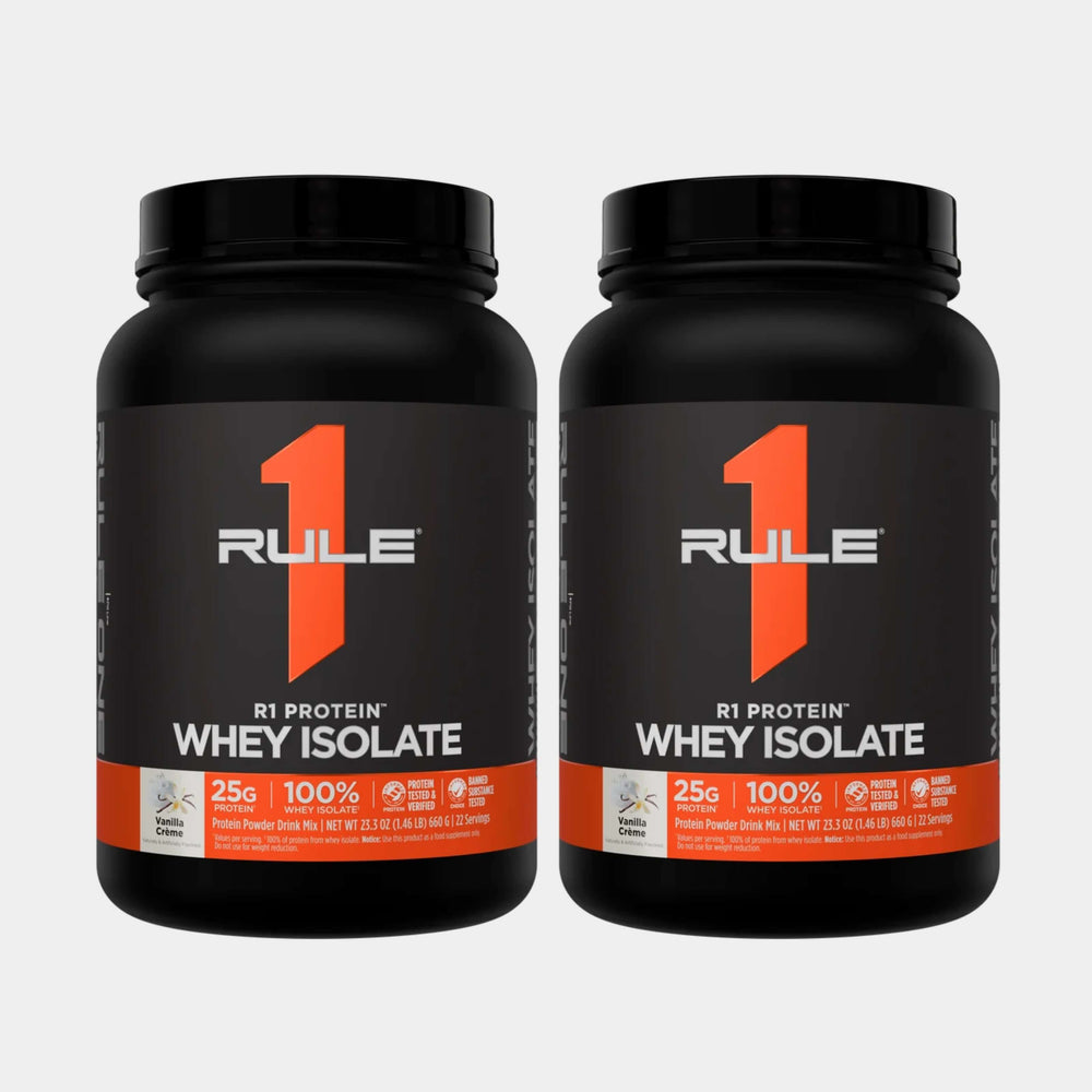 Rule One Proteins R1 Protein Whey Isolate | 2 lb | 30 Servings | Vanilla Crème Pack of 2