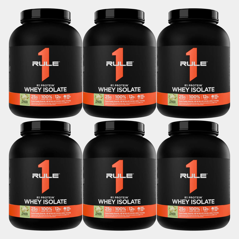 R1 Whey isolate 5lb pistachio ice cream pack of 6