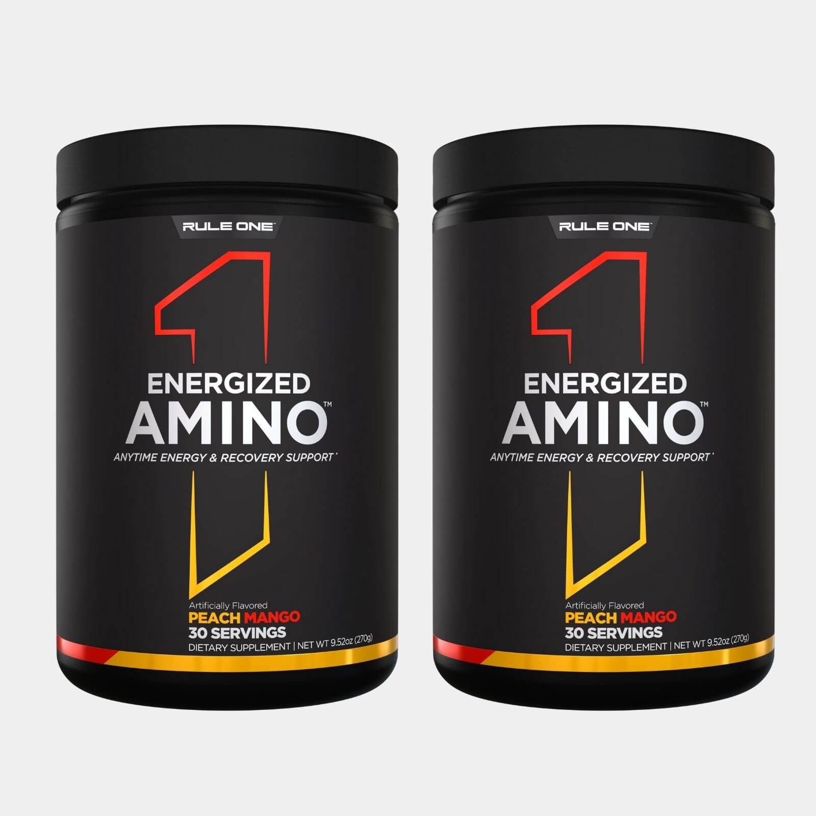 Rule One Proteins Energized Amino  30 Servings  Peach Mango pack of 2