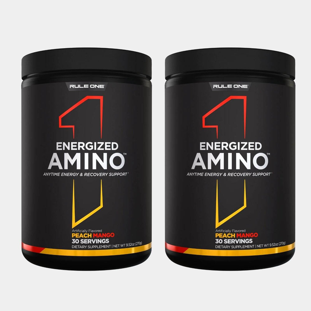 Rule One Proteins Energized Amino  30 Servings  Peach Mango pack of 2
