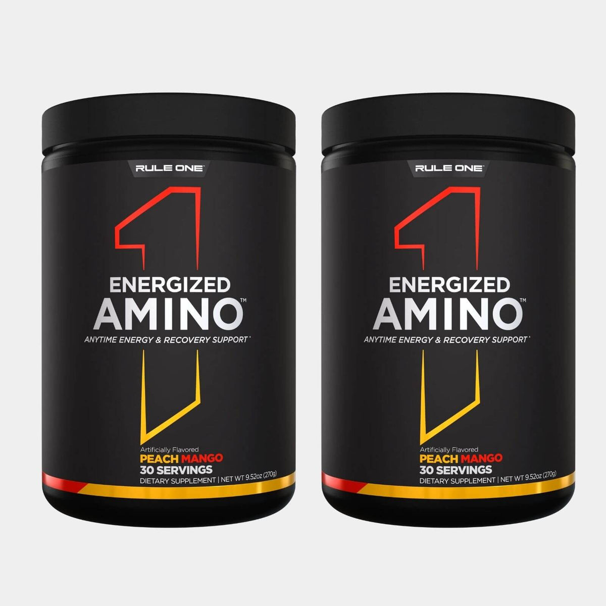 Rule One Proteins Energized Amino  30 Servings  Peach Mango pack of 2