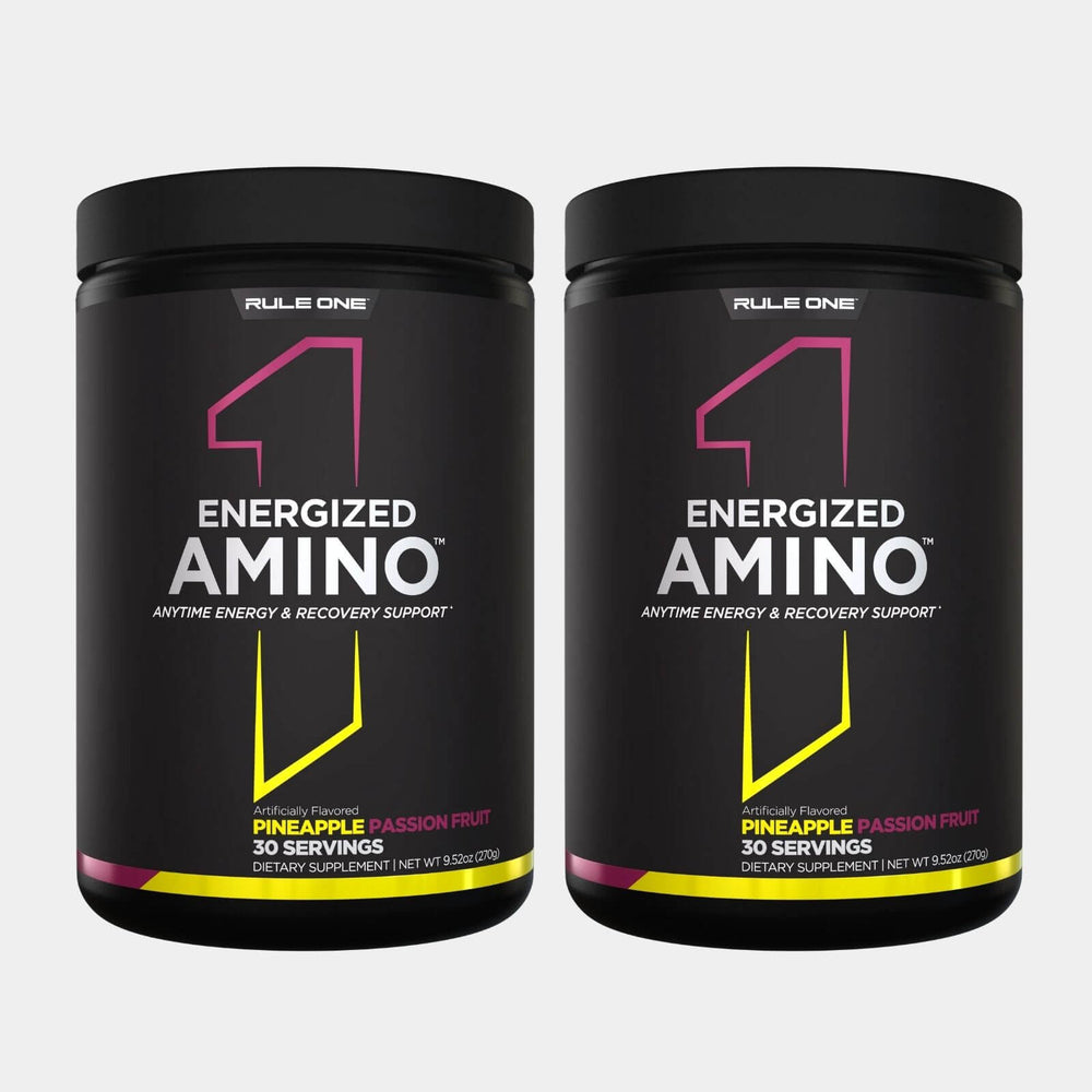 Rule One Proteins Energized Amino  30 Servings  Pineapple Passion Fruit pack of 2