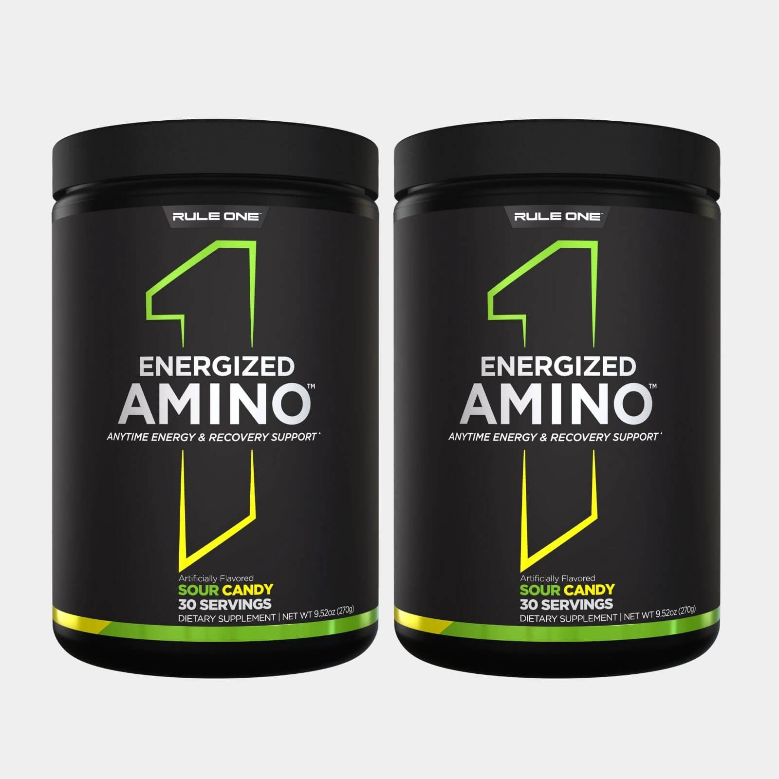 Rule One Proteins Energized Amino  30 Servings  Sour Candy pack of 2