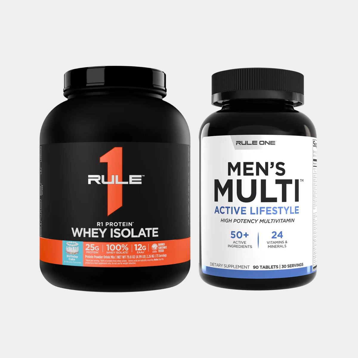 Rule One Proteins Men_s Multi 90 Tablets_Rule One Proteins R1 Protein Whey Isolate 5lb