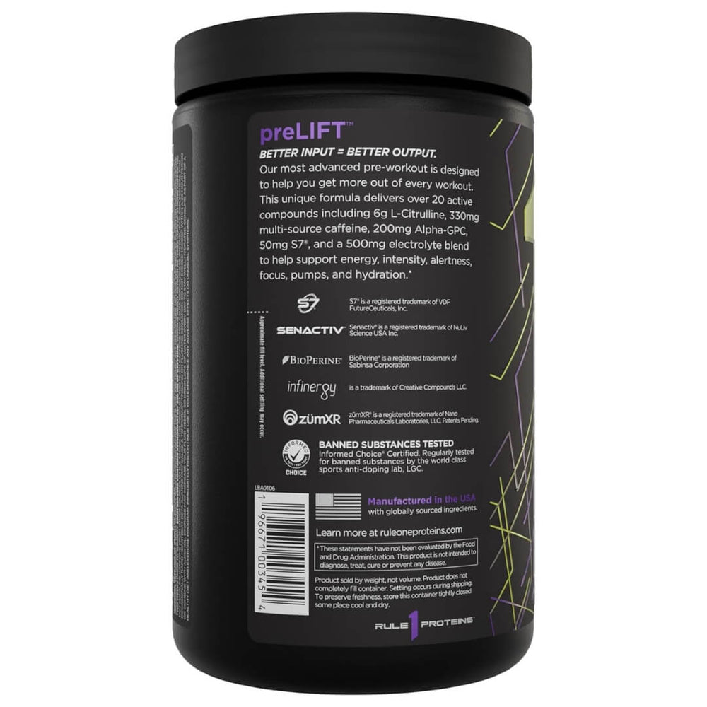 Rule One Proteins PreLIFT 30 Servings Acai Berry 1