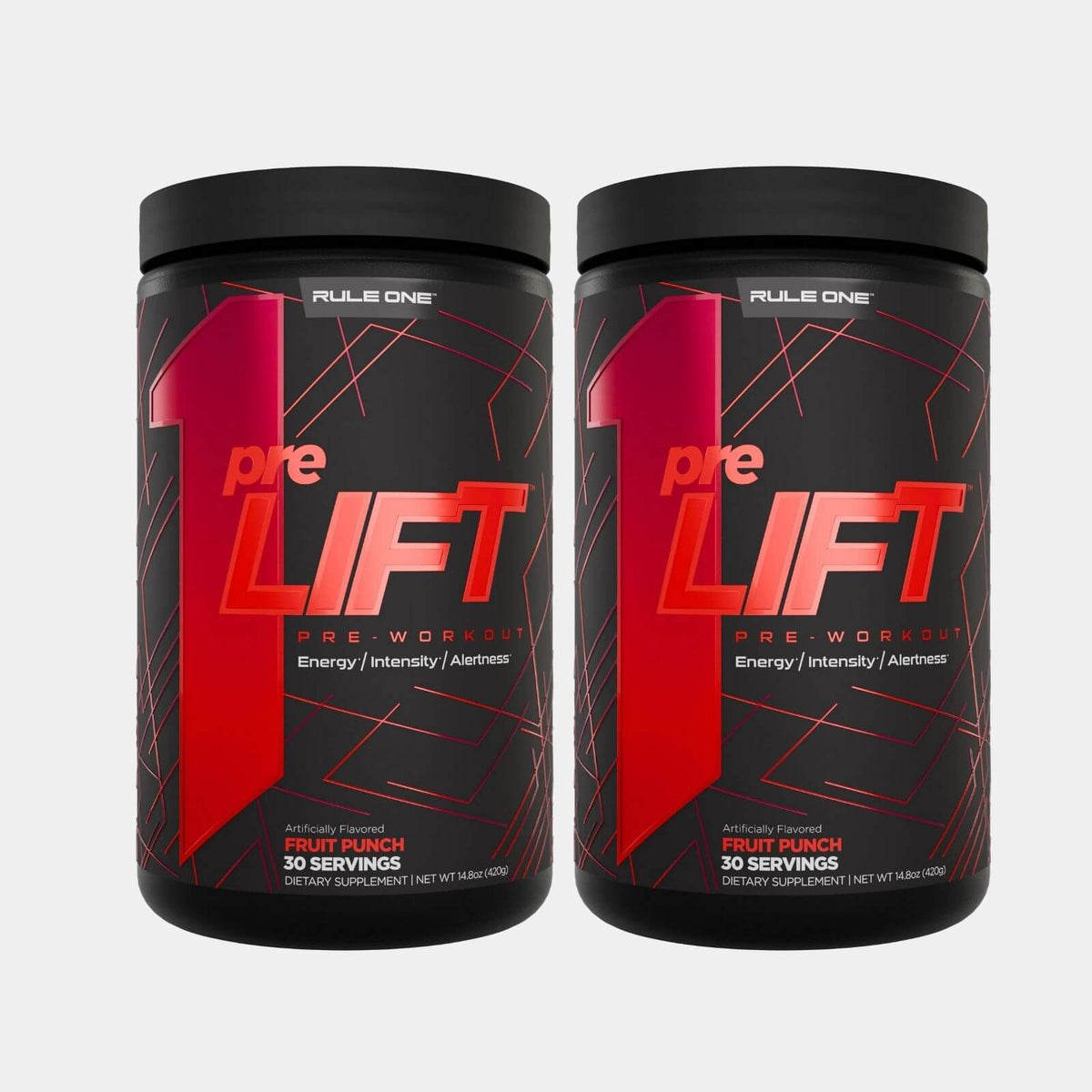 Rule One Proteins PreLIFT 30 Servings Fruit Punch pack of 2