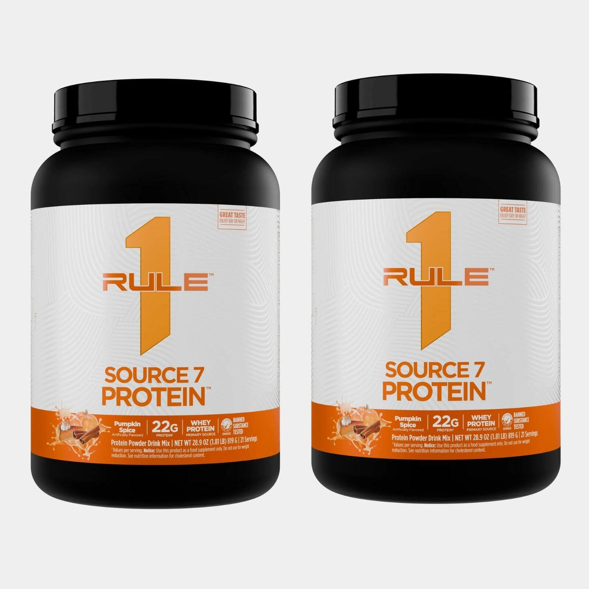 Rule One Proteins R1 Source 7  20 Servings  Pumpkin Spice pack of 2