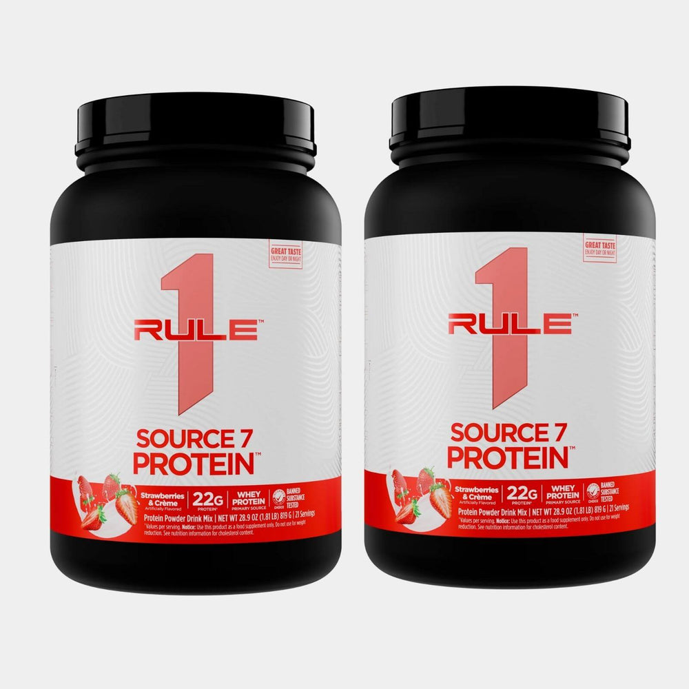 Rule One Proteins R1 Source 7  20 Servings  Strawberries & Crème pack of 2
