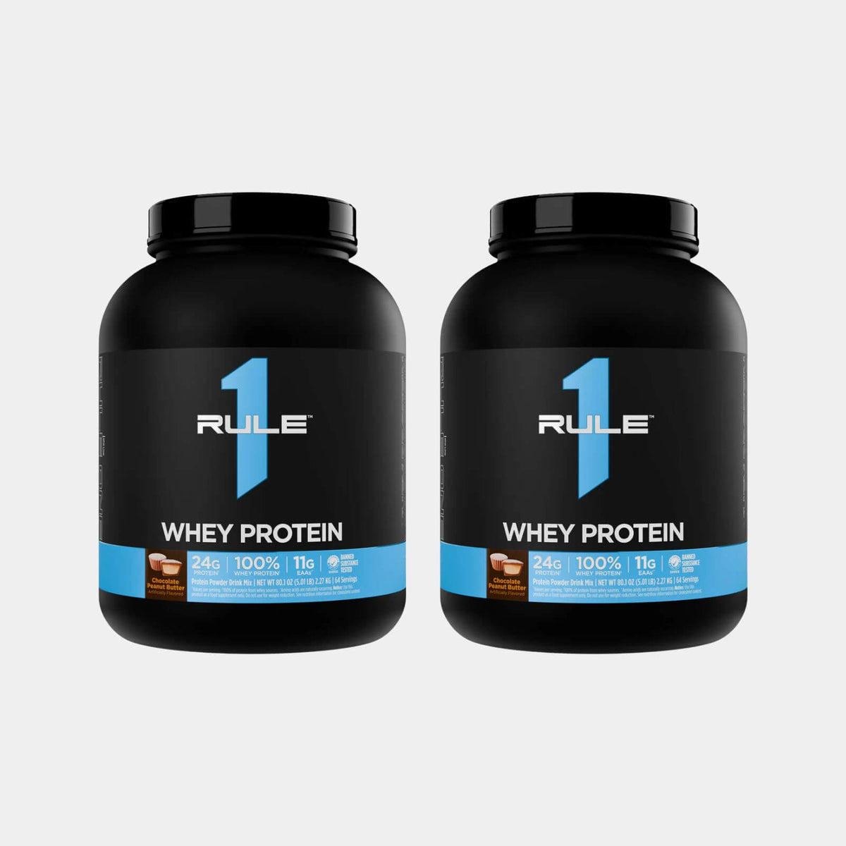 Rule One Proteins R1 Whey Protein  5 lb  Chocolate Peanut Butter Pack of 2