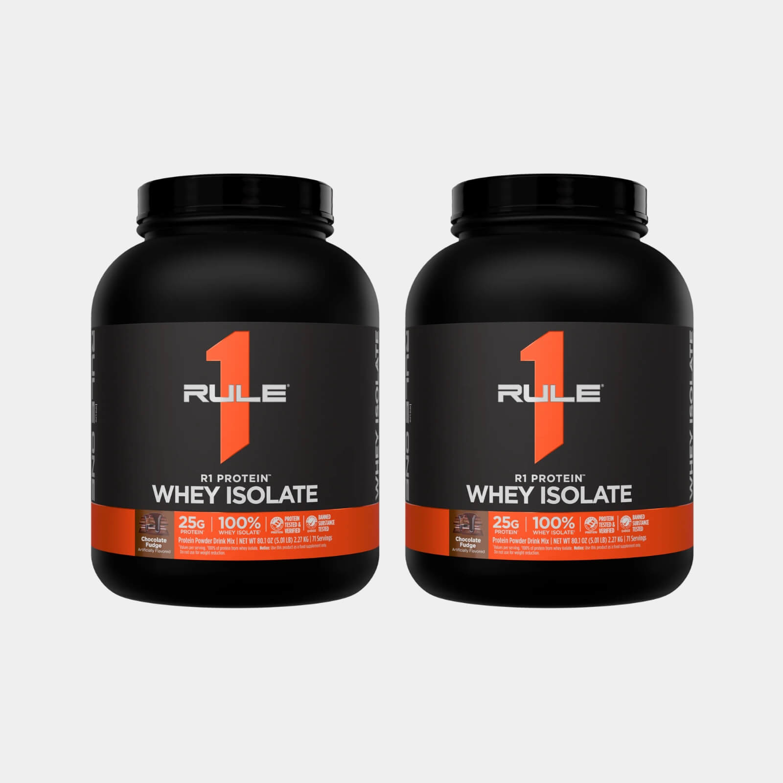 Rule One Proteins R1 Protein Whey Isolate | 5 lb | 73 Servings | Chocolate Fudge