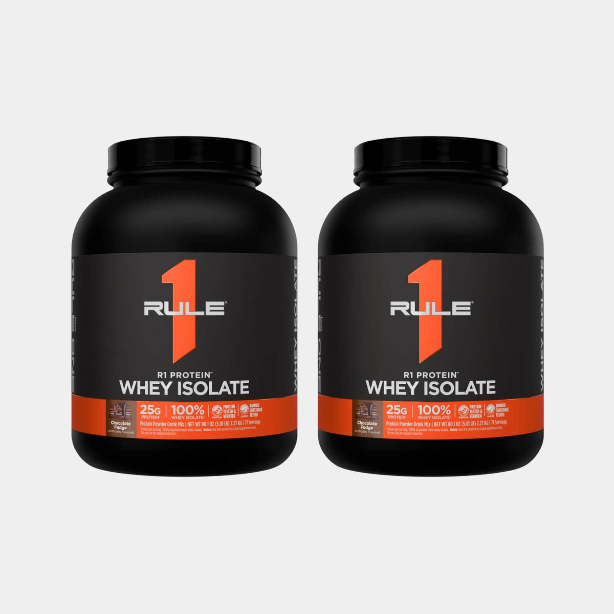 Rule One Proteins R1 Protein Whey Isolate | 5 lb | 73 Servings | Chocolate Fudge