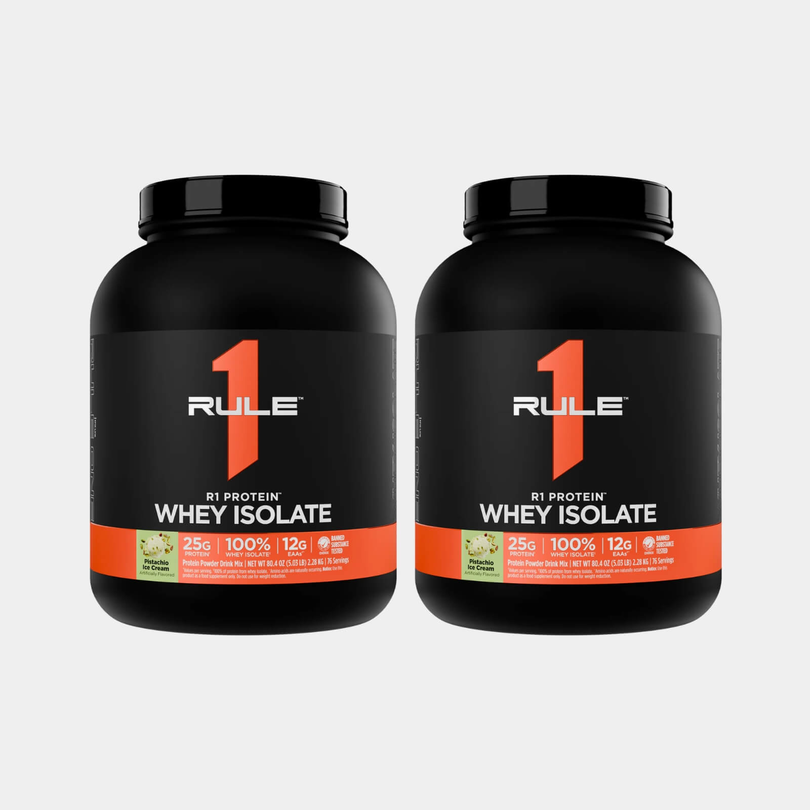 Rule One Proteins R1 Protein Whey Isolate | 5 lb | 76 Servings | Pistachio Ice Cream