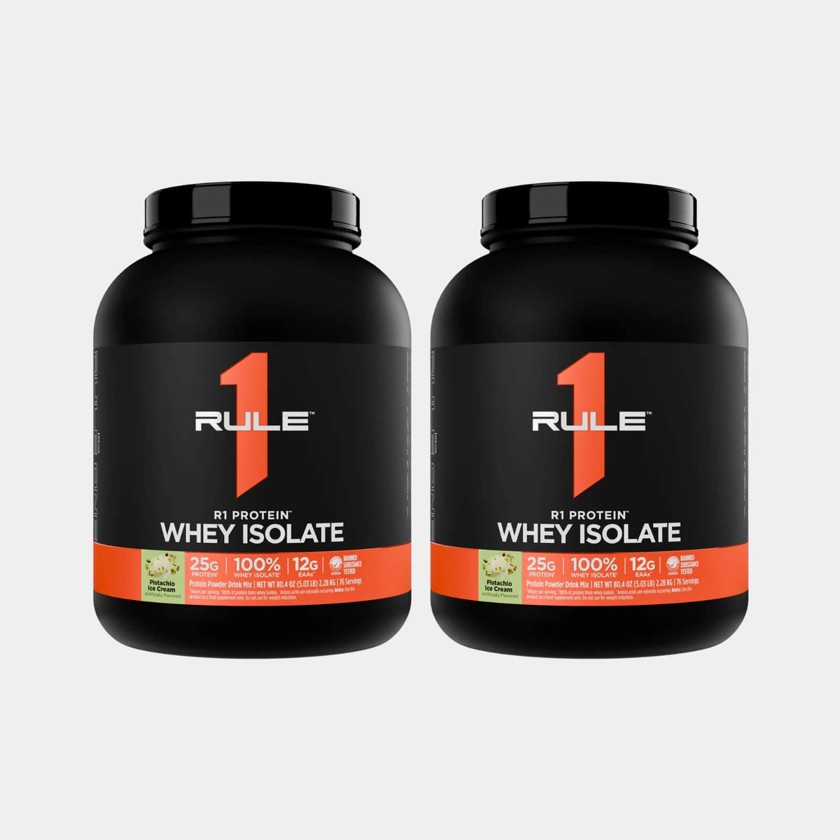 Rule One Proteins R1 Protein Whey Isolate | 5 lb | 76 Servings | Pistachio Ice Cream