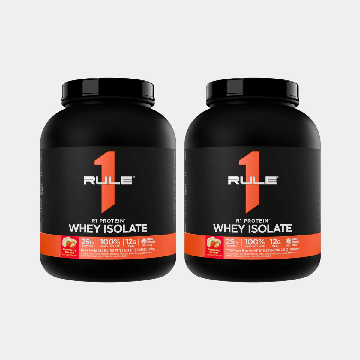 Rule One Proteins R1 Protein Whey Isolate | 5 lb | 73 Servings | Strawberry Banana