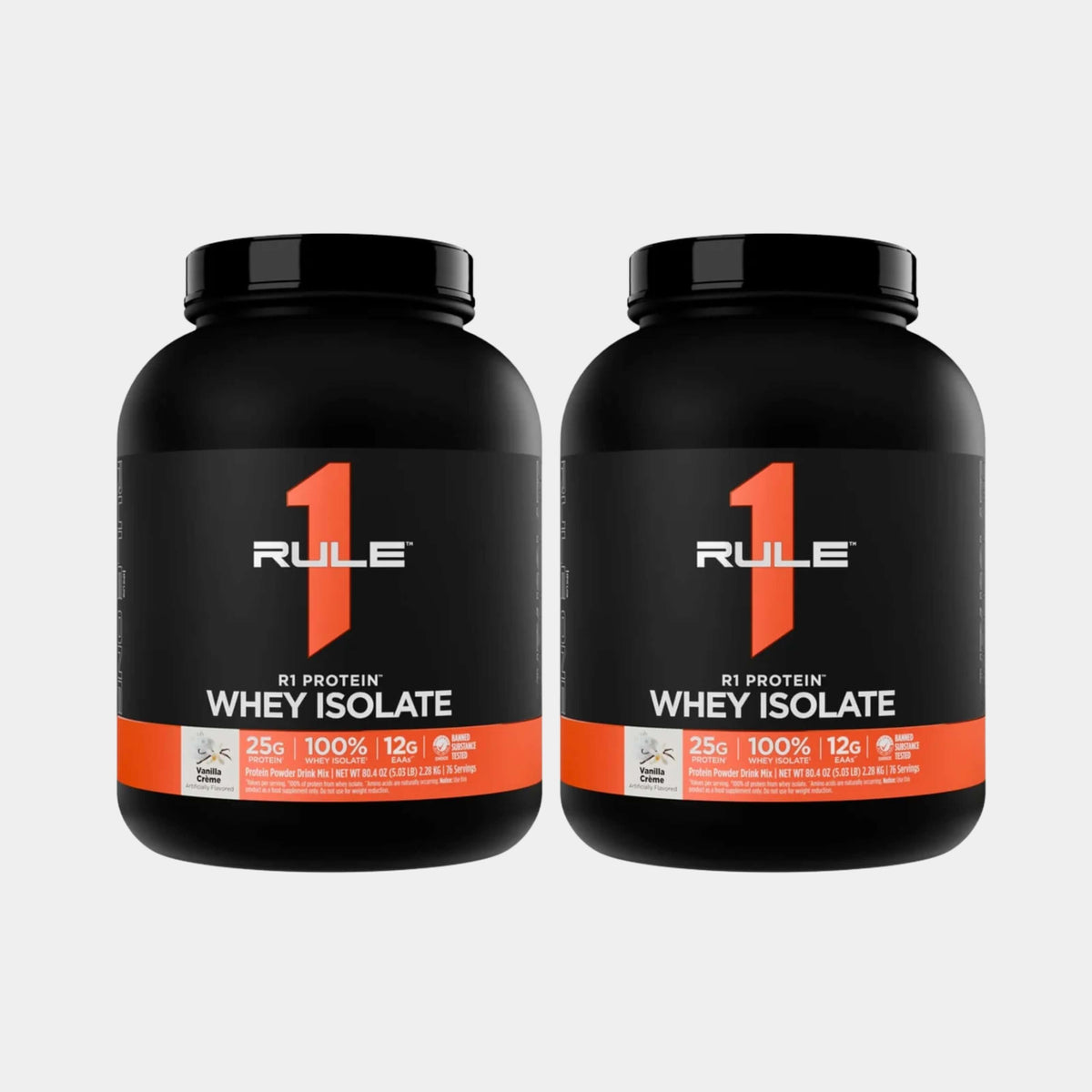 Rule one proteins R1 Whey Isolate 5lb Vanilla Creme Pack of 2