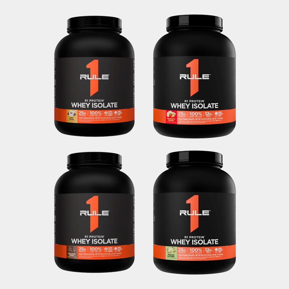 Rule one proteins rule whey isolate 5lb pack of 4