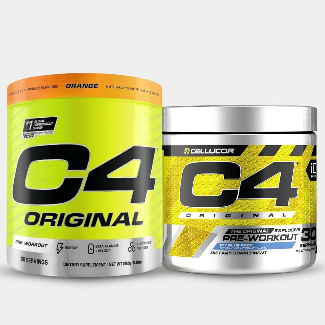 The Energy Combo (Cellucor INT C4 original Preworkout 30 Servings + Cellucor C4 Original Pre Workout Powder 30 Servings)