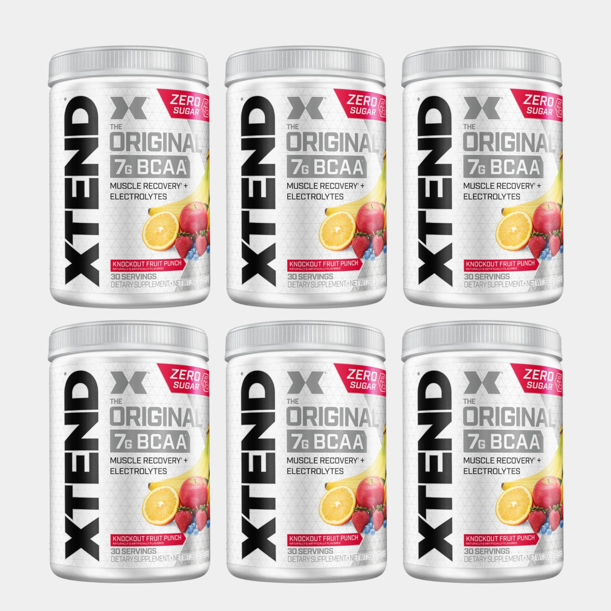 XTEND® Original BCAA Powder | 30 Servings | Knockout Fruit Punch