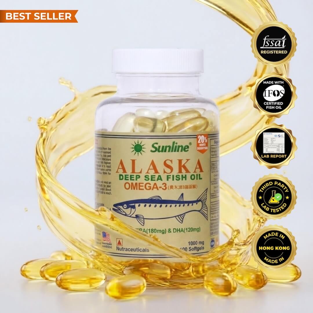 SUNLINE® Alaska Deep Sea Fish Oil Omega 3 | 100 Softgels