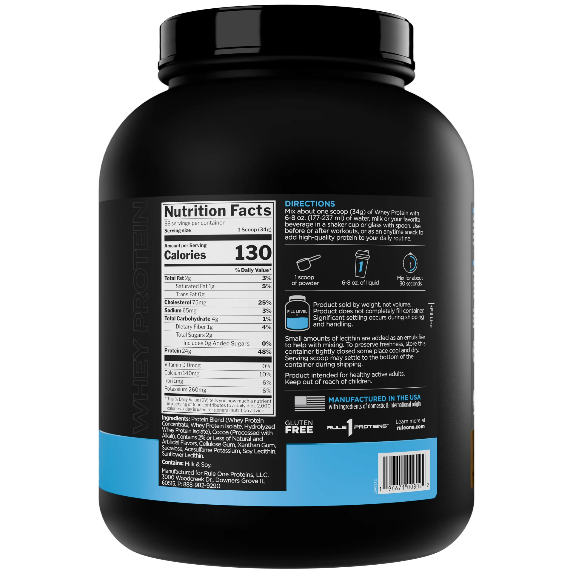 Rule One Proteins R1 Whey Protein | 5 lb | Cafè Mocha